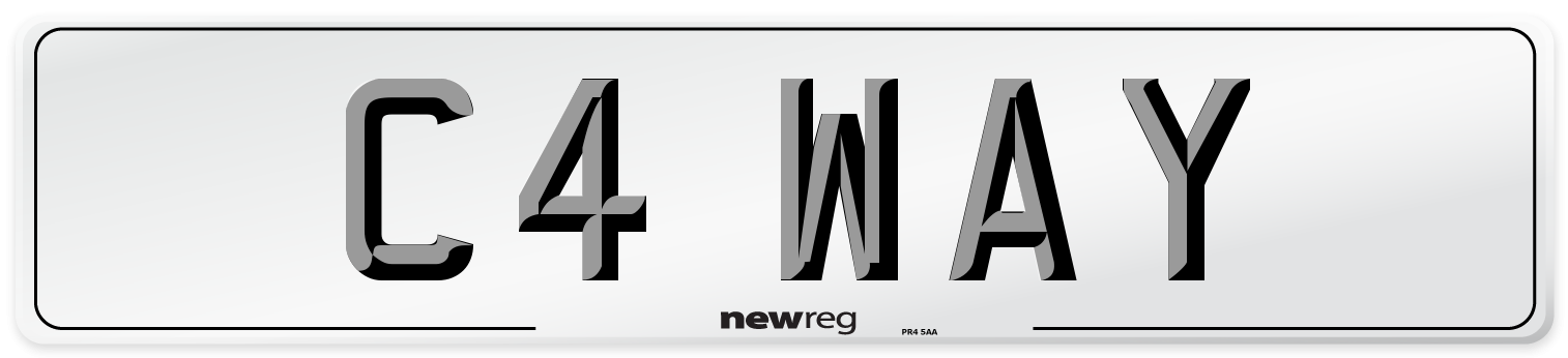 C4 WAY Number Plate from New Reg